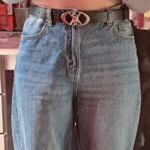 Vintage Belt Y2k Cross Star Buckle Belt 105cm